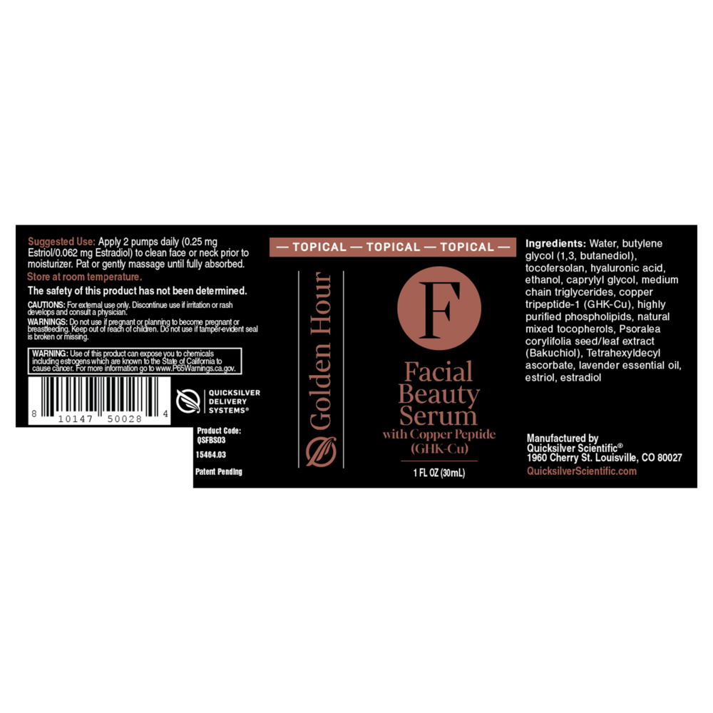 Facial Beauty Serum with Copper Peptide (GHK-Cu)